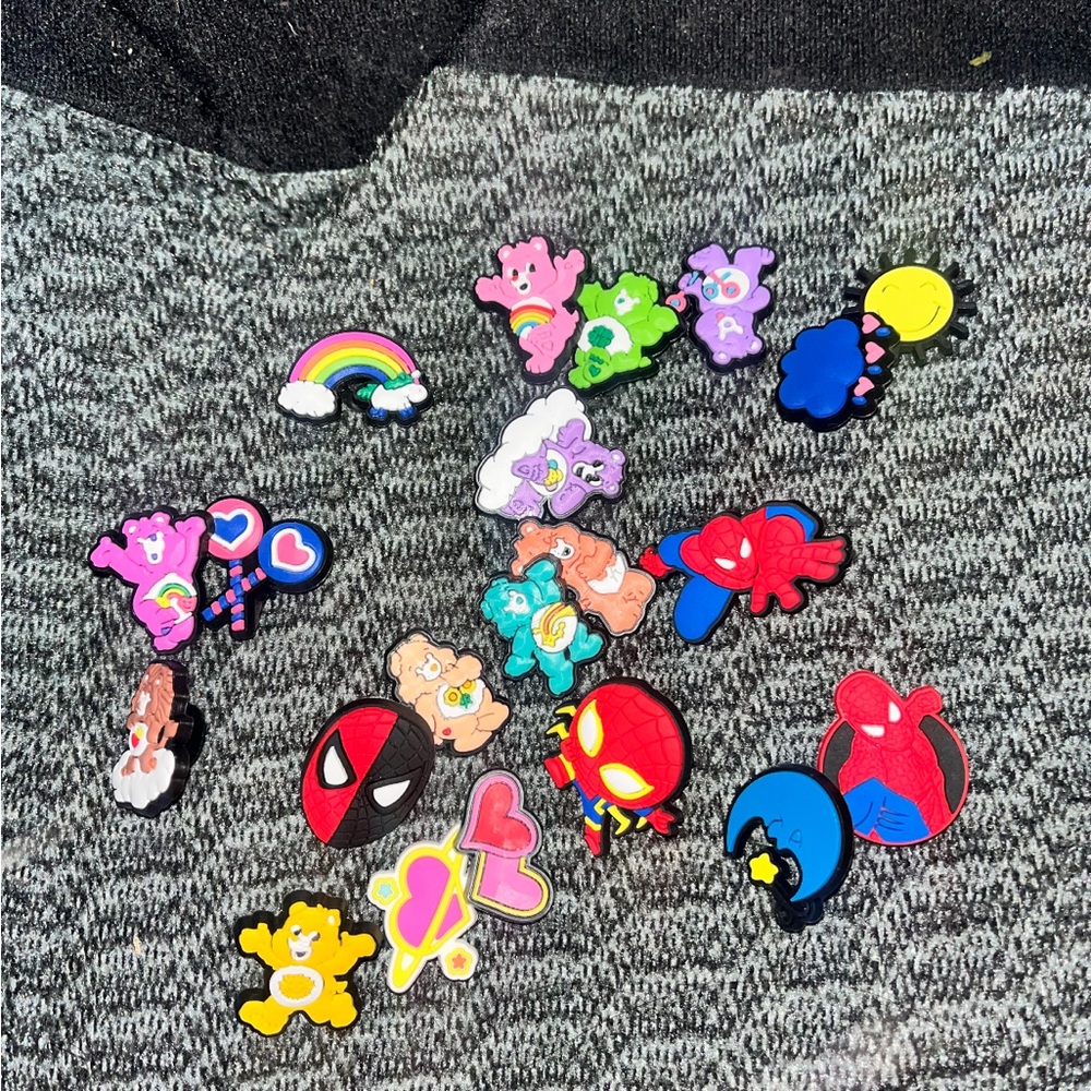 Care Bears & Spider-man Croc Charms
